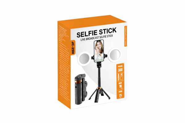 Perche Selfie Trépied avec Double Ring Light JC-25H – Kit Live & Vlog