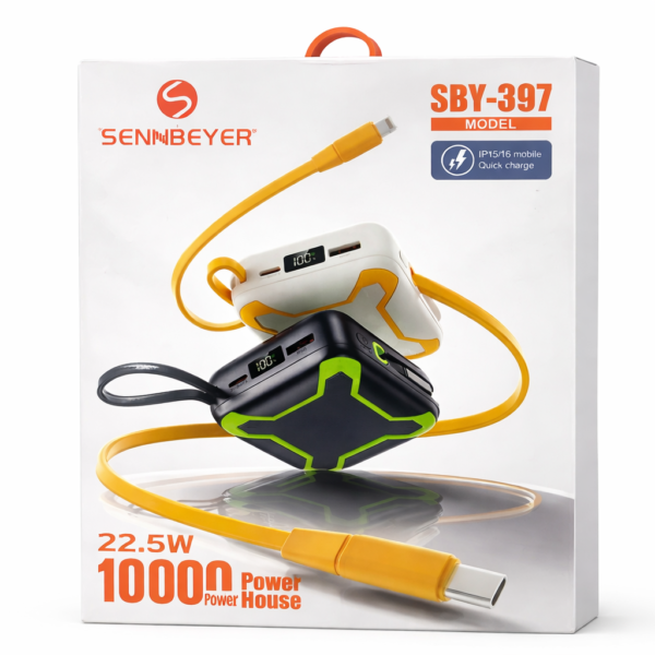 SENIBEYER SBY-397 – Power Bank 10000mAh Charge Rapide 22.5W